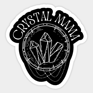 Crystal Mama, Gemstone Lover, Witchy Amethyst Sticker